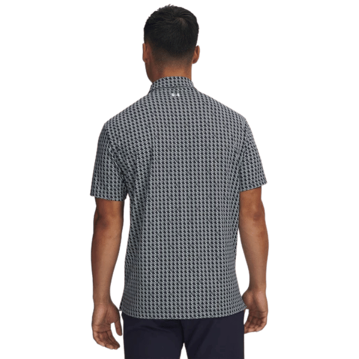 POLO UNDER ARMOUR - T2G HOUDSTOOTH DEUCES MIDNIGHT NAVY ENAMEL BLUE