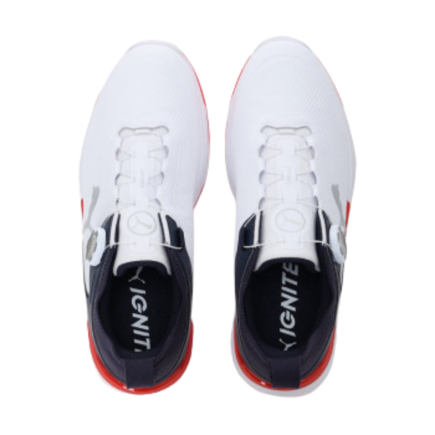 CHAUSSURES SANS CRAMPON PUMA IGNITE JPX DISC BLANC MARINE ROUGE