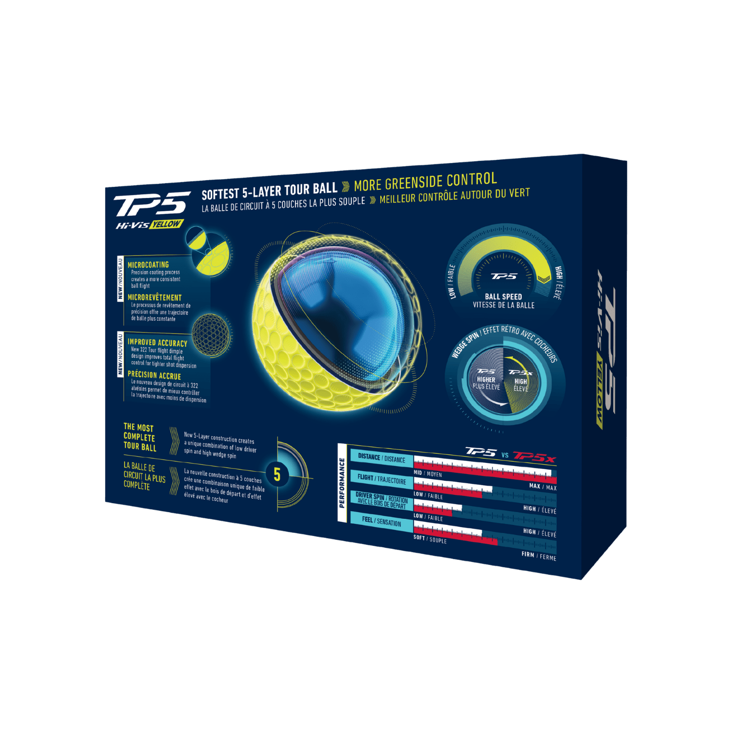 BALLE TAYLORMADE - TP5 JAUNE - Taylormade - Golf Passion