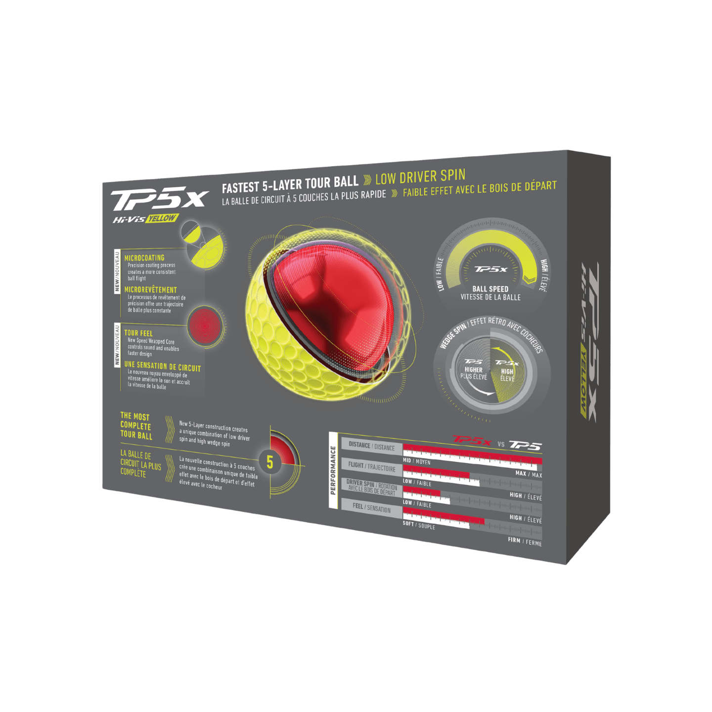 BALLE TAYLORMADE - TP5X JAUNE - Taylormade - Golf Passion
