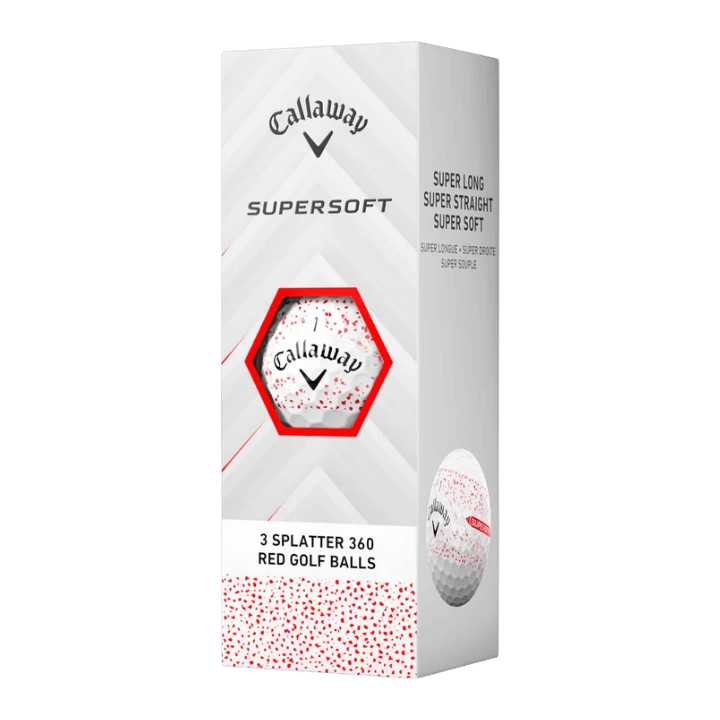 BALLES CALLAWAY - SUPERSOFT RED SPLATTER - Golf Passion