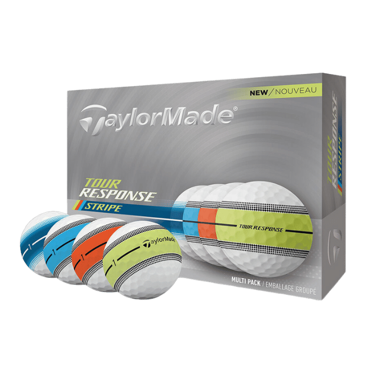 BALLES TAYLORMADE - TOUR RESPONSE STRIPE MULTI WHITE - Golf Passion