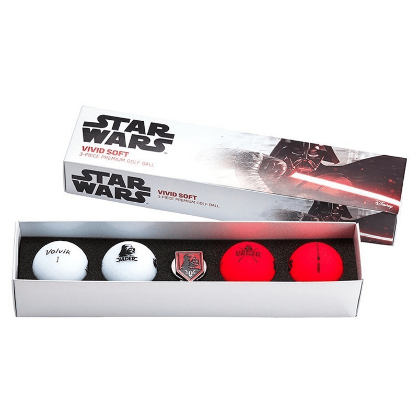 BALLES VOLVIK - COFFRET 3 BALLES VIVID STAR WARS DARK VADOR - volvik - Golf Passion