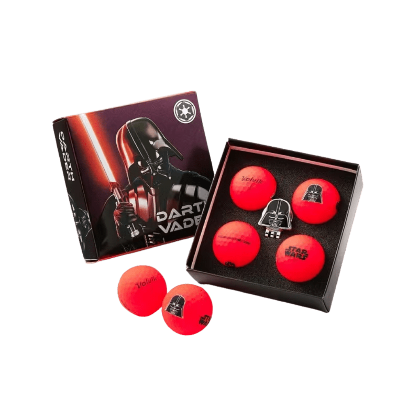 BALLES VOLVIK - COFFRET 4 BALLES VIVID STAR WARS DARK VADOR - volvik - Golf Passion