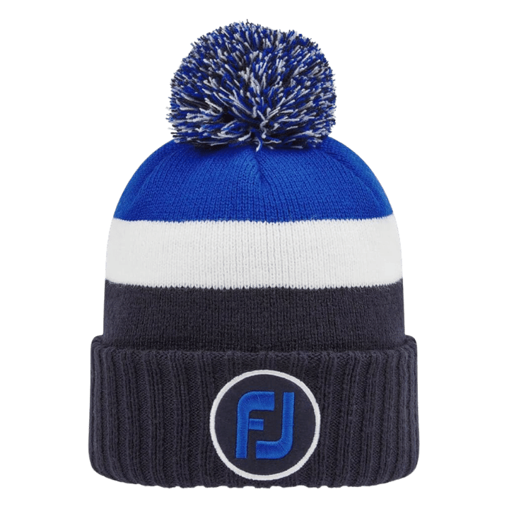 BONNET FOOTJOY - POM POM NAVY WHITE BLUE - Golf Passion