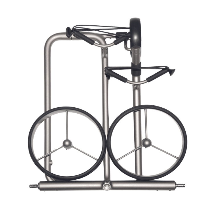 CHARIOT ELECTRIQUE AVEC FREIN JUSTAR - WHITE 1.0, LAQUE SILVER - Golf Passion