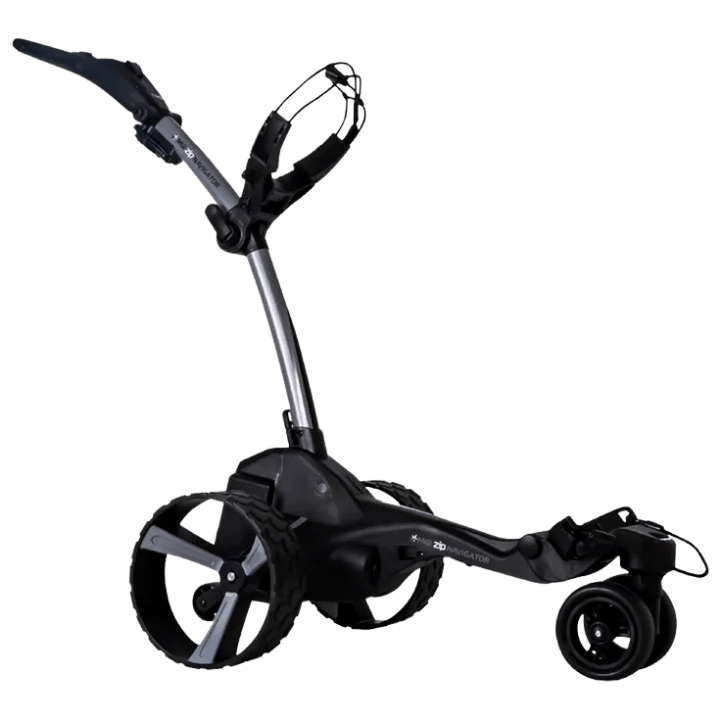 CHARIOT ELECTRIQUE AVEC FREIN MGI - NAVIGATOR GRIS - Golf Passion