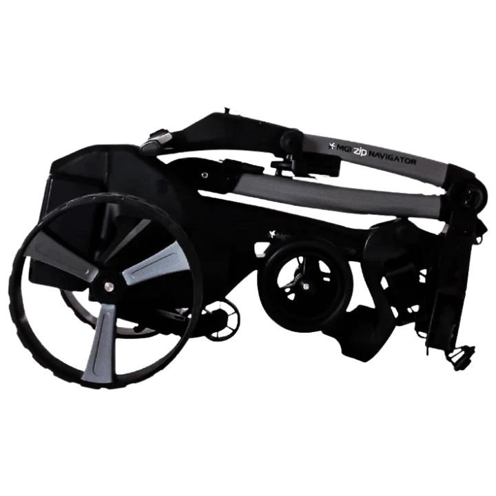 CHARIOT ELECTRIQUE AVEC FREIN MGI - NAVIGATOR GRIS - Golf Passion