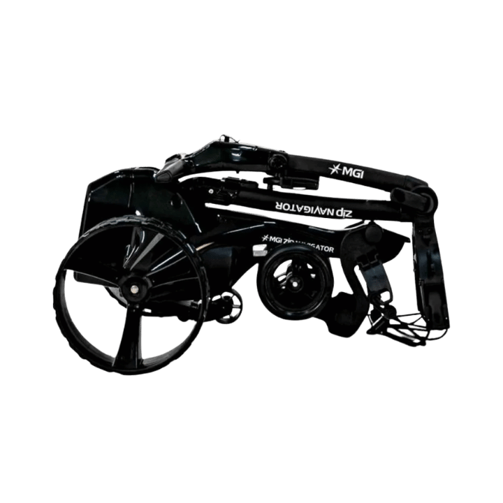 CHARIOT ELECTRIQUE AVEC FREIN MGI - NAVIGATOR NOIR - Golf Passion