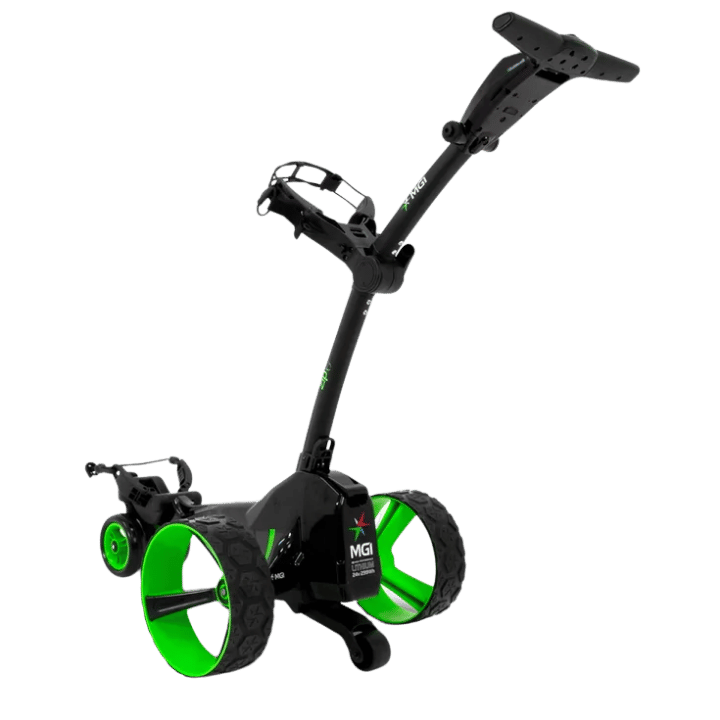 CHARIOT ELECTRIQUE AVEC FREIN MGI - X5 NOIR - Golf Passion