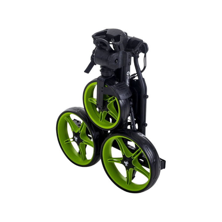 CHARIOT MANUEL 3 ROUES FAST FOLD - SLIM CHARCOAL GREEN - Golf Passion