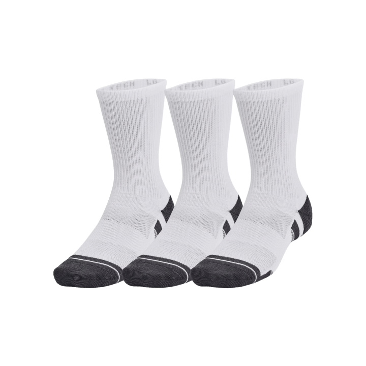 CHAUSSETTE UNDER ARMOUR - BLANC/GRIS LONGUE - Golf Passion