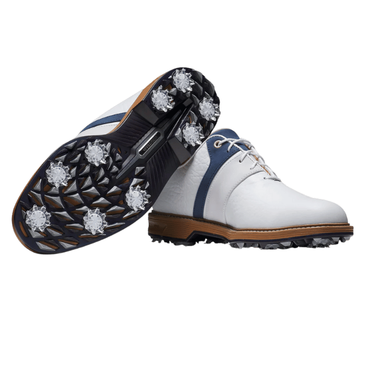 CHAUSSURE AVEC CRAMPON FOOTJOY - PREMIERE SERIE PACKARD LX WHITE/BLUE - Golf Passion