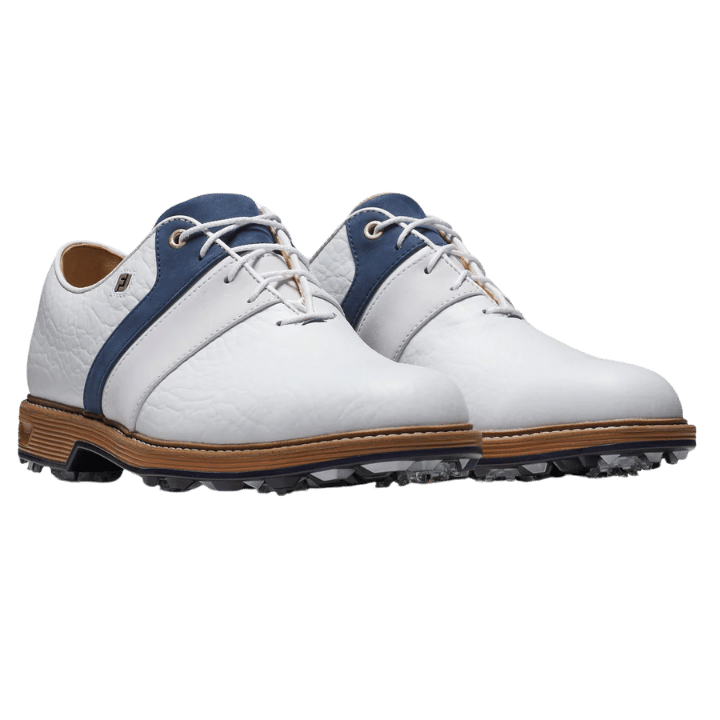 CHAUSSURE AVEC CRAMPON FOOTJOY - PREMIERE SERIE PACKARD LX WHITE/BLUE - Golf Passion