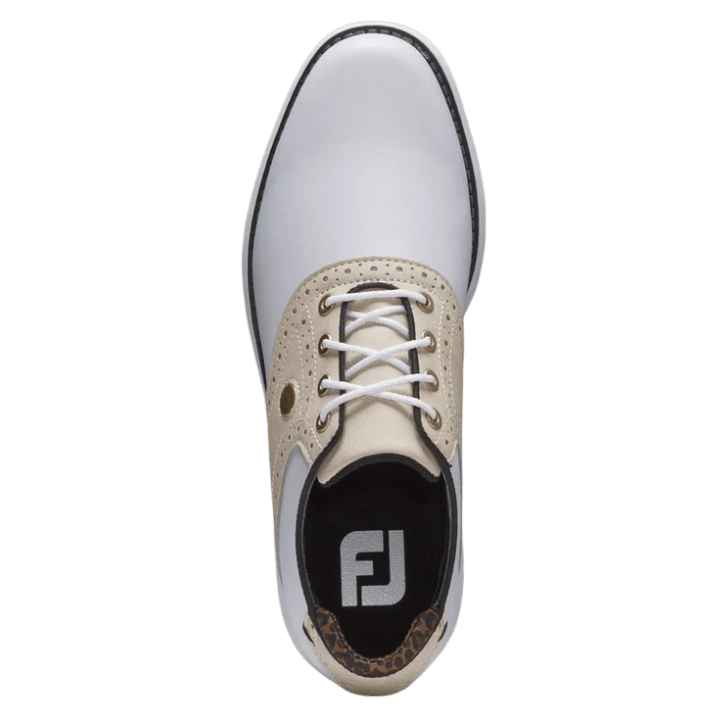 CHAUSSURE AVEC CRAMPON FOOTJOY - TRADITION BLANC/TAUPE/NOIR - Golf Passion
