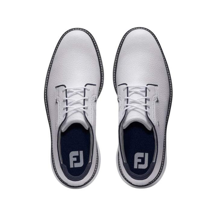 CHAUSSURE AVEC CRAMPON FOOTJOY - TRADITIONS SPIKELESS WHITE NAVY BLUCHER - Golf Passion