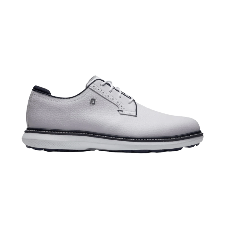 CHAUSSURE AVEC CRAMPON FOOTJOY - TRADITIONS SPIKELESS WHITE NAVY BLUCHER - Golf Passion