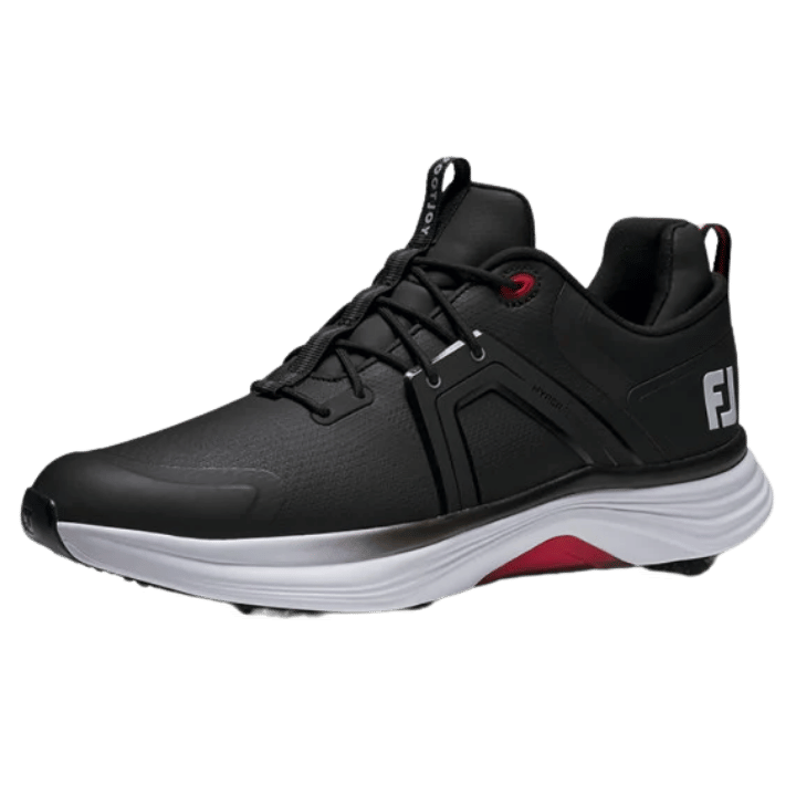 CHAUSSURE AVEC CRAMPON - HYPERFLEX BLACK/WHITE/RED - Golf Passion