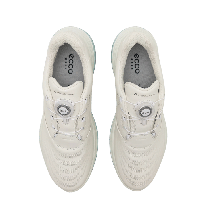CHAUSSURE SANS CRAMPON ECCO - LT1 BOA WHITE PETROL - Golf Passion