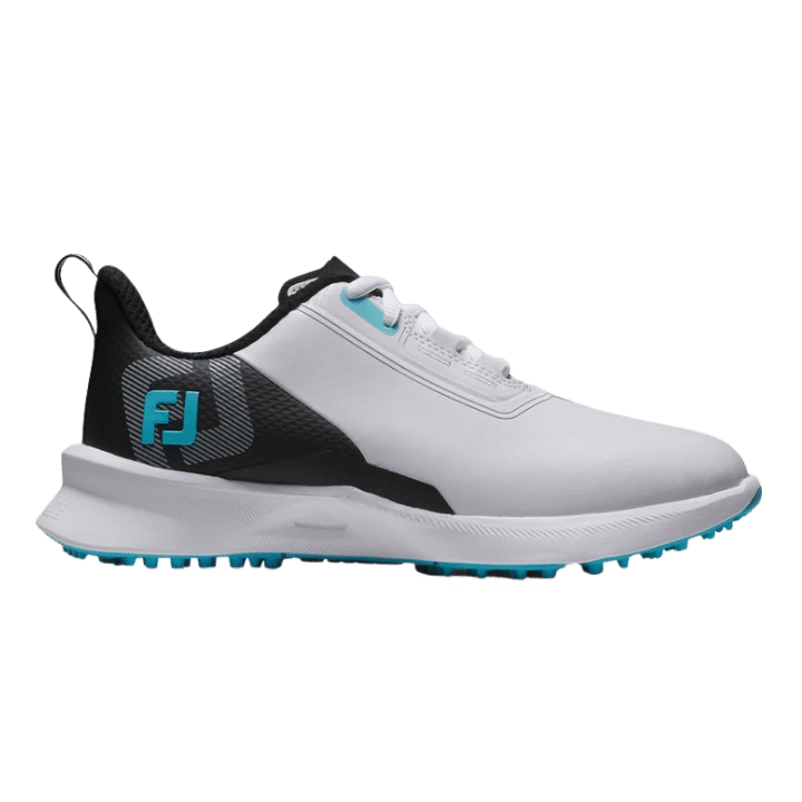 CHAUSSURE SANS CRAMPON FOOTJOY - JUNIORS WHITE BLACK BLUE - Golf Passion