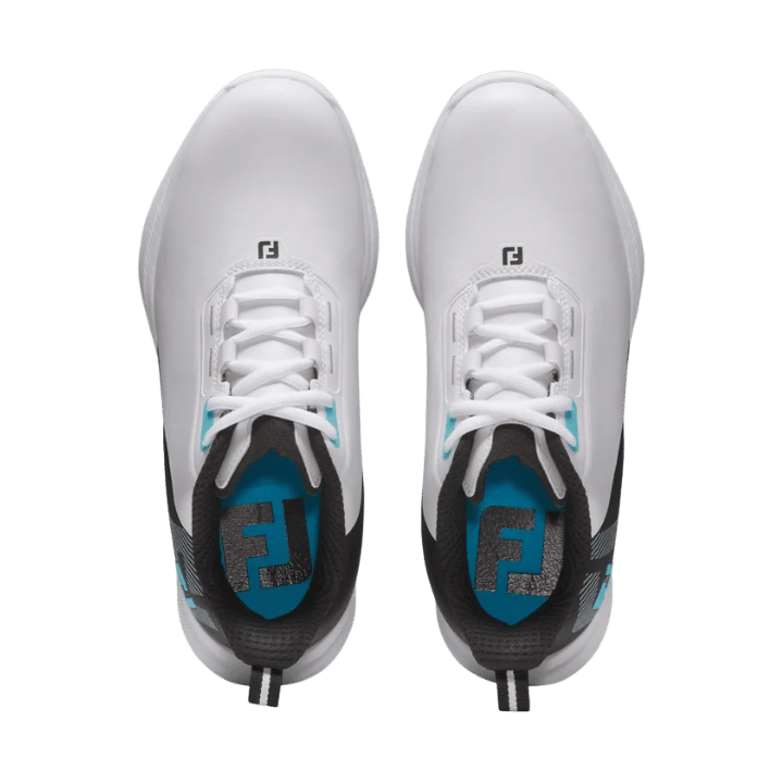 CHAUSSURE SANS CRAMPON FOOTJOY - JUNIORS WHITE BLACK BLUE - Golf Passion