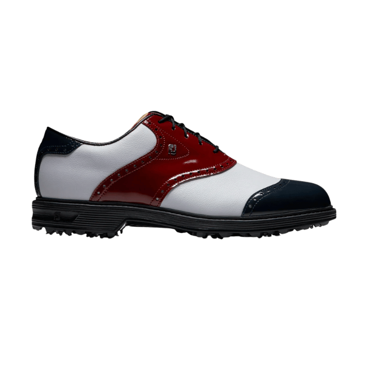 CHAUSSURE SANS CRAMPON FOOTJOY - PREMIERE SERIES WHITE NAVY WINE WILCOX - Golf Passion