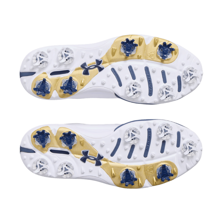 CHAUSSURE SANS CRAMPON UNDER ARMOUR - DRIVE PRO WHITE METALLIC GUN MET - Golf Passion