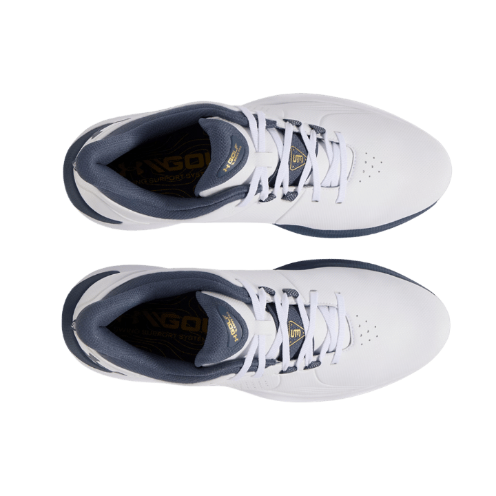 CHAUSSURE SANS CRAMPON UNDER ARMOUR - DRIVE PRO WHITE METALLIC GUN MET - Golf Passion