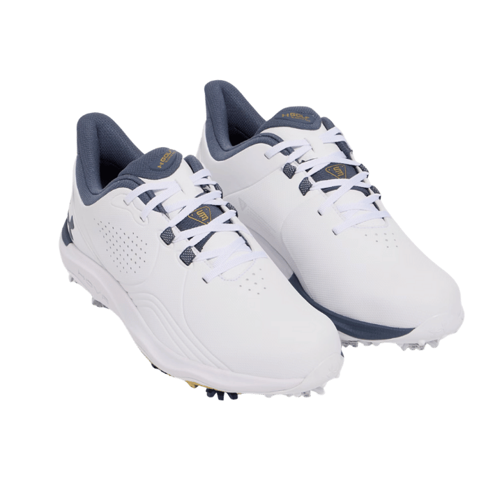CHAUSSURE SANS CRAMPON UNDER ARMOUR - DRIVE PRO WHITE METALLIC GUN MET - Golf Passion