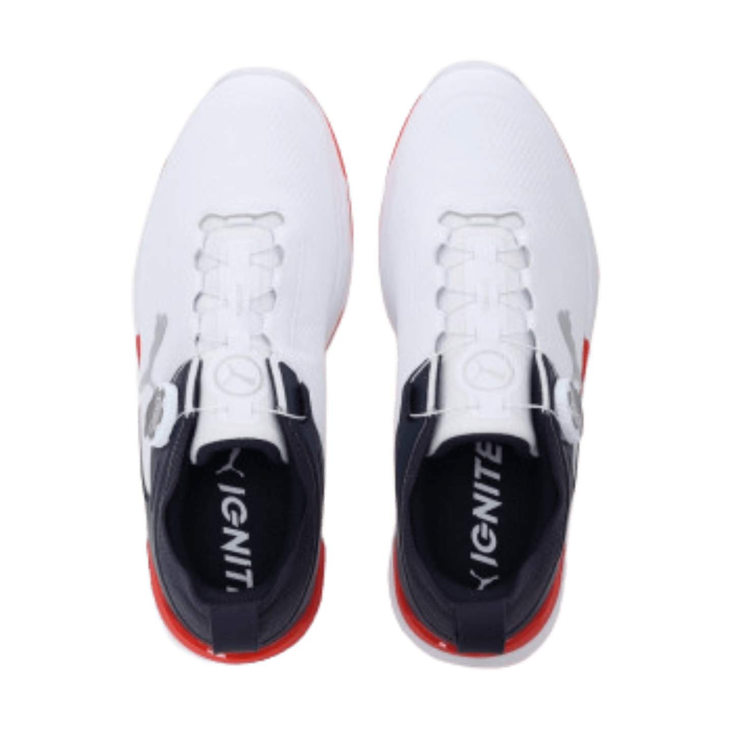 CHAUSSURES SANS CRAMPON PUMA IGNITE JPX DISC BLANC MARINE ROUGE - Puma - Golf Passion