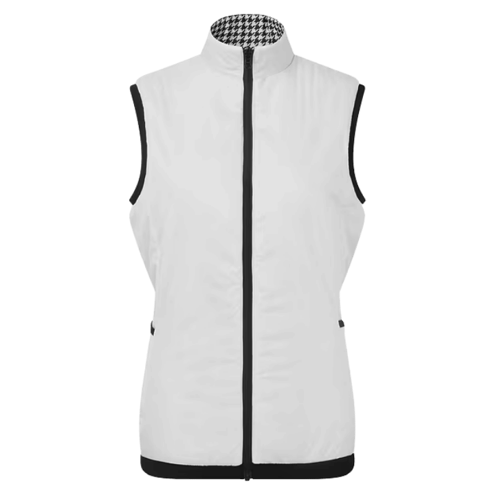 DOUDOUNE SANS MANCHE FOOTJOY - INSULATED REVERSIBLE BLANC NOIR - Golf Passion