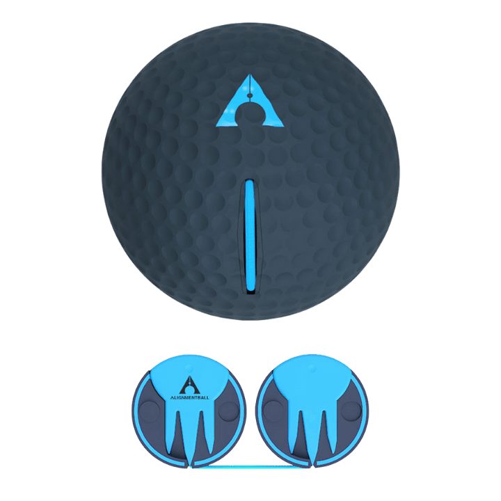 OUTILS D'ENTRAINEMENTS ALIGNMENT BALL - GREY BLUE - Golf Passion