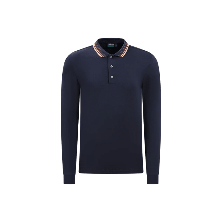 Polo de golf homme Chervo Arborio - vue de face à plat | #color_marine