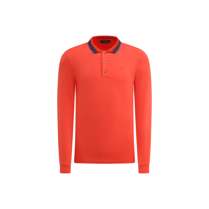 Polo de golf homme Chervo Arborio - vue de face à plat | #color_orange