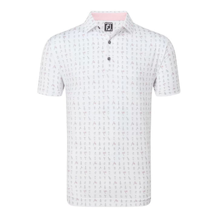 POLO FOOTJOY - 19th Hole en fil d'Ecosse Blanc - Golf Passion