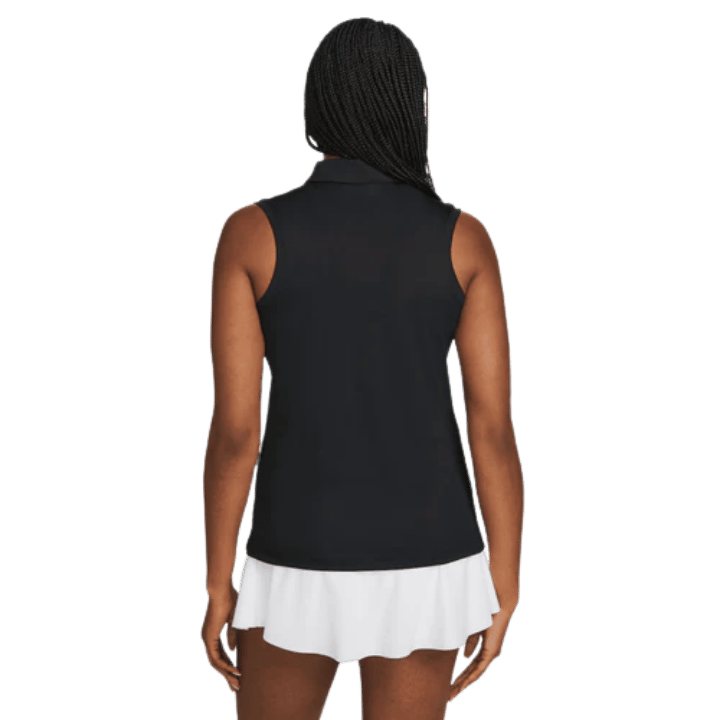 POLO NIKE - DRI FIT VICTORY SLEEVELESS NOIR / BLANC - Golf Passion