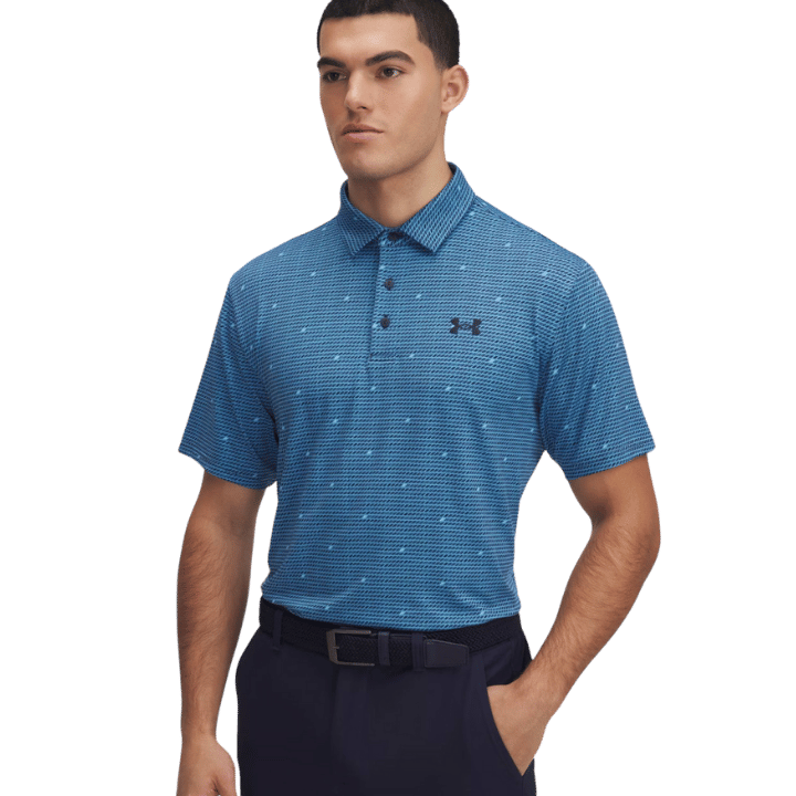 POLO UNDER ARMOUR - PLAYOFF 3.0 PRINTED BLUE STREAM - Golf Passion