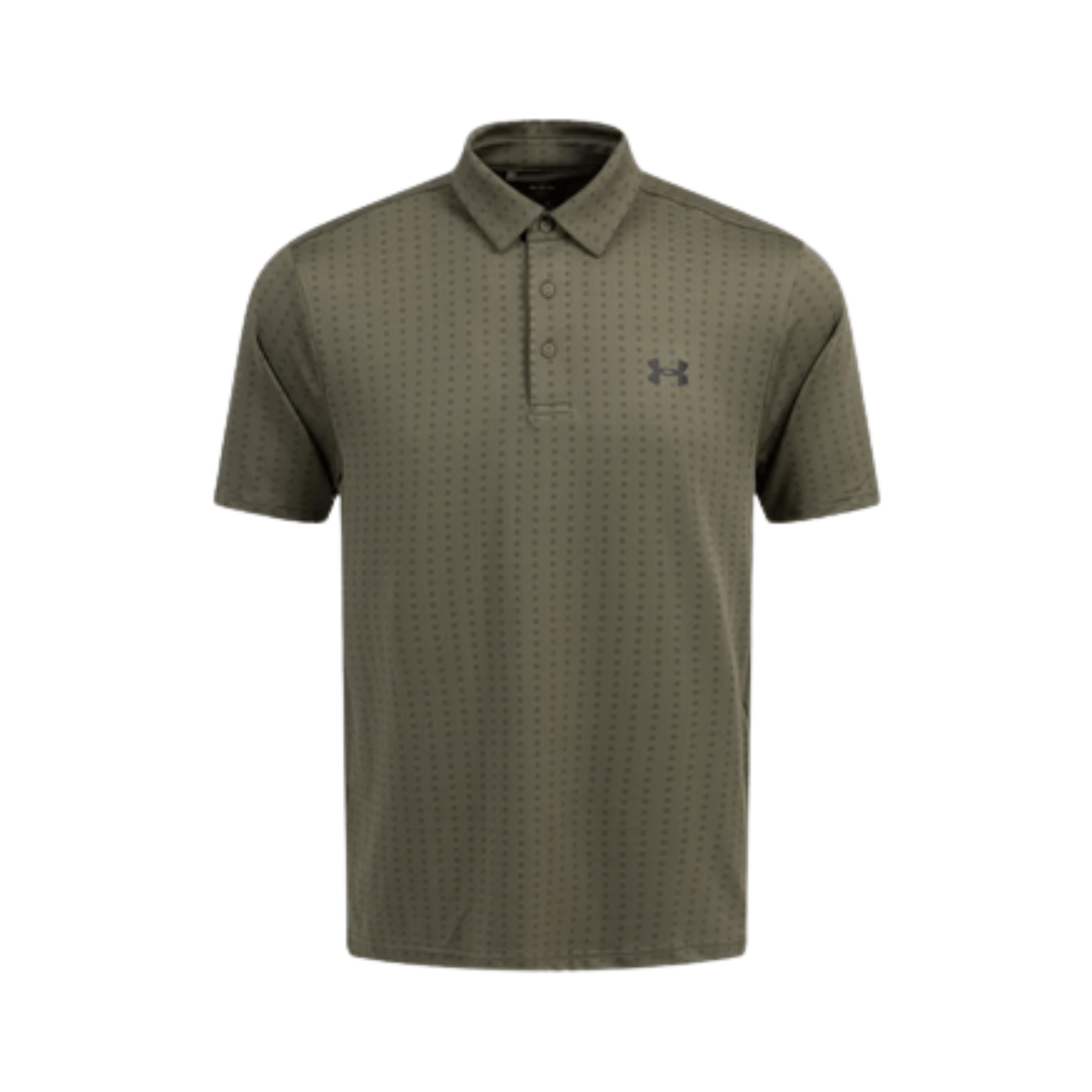 POLO UNDER ARMOUR - PLAYOFF 3.0 PRINTED VERT NOIR - Golf Passion