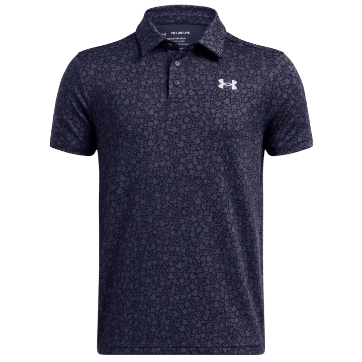 POLO UNDER ARMOUR - PLAYOFF PRINTED MARINE GRIS - Golf Passion