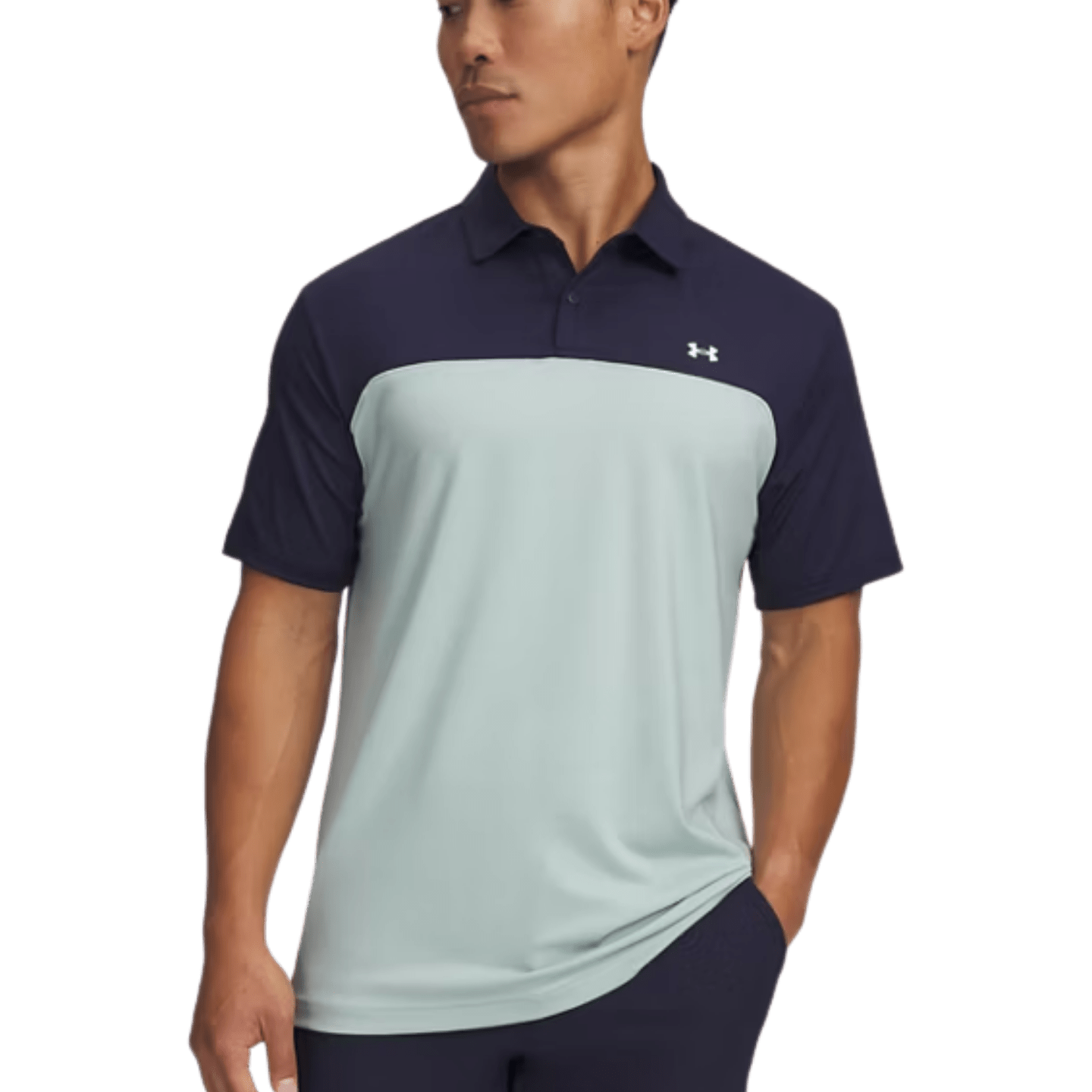 POLO UNDER ARMOUR - T2G COLORBLOCK ENAMEL BLUE MIDNIGHT NAVY WHITE - Under Armour - Golf Passion