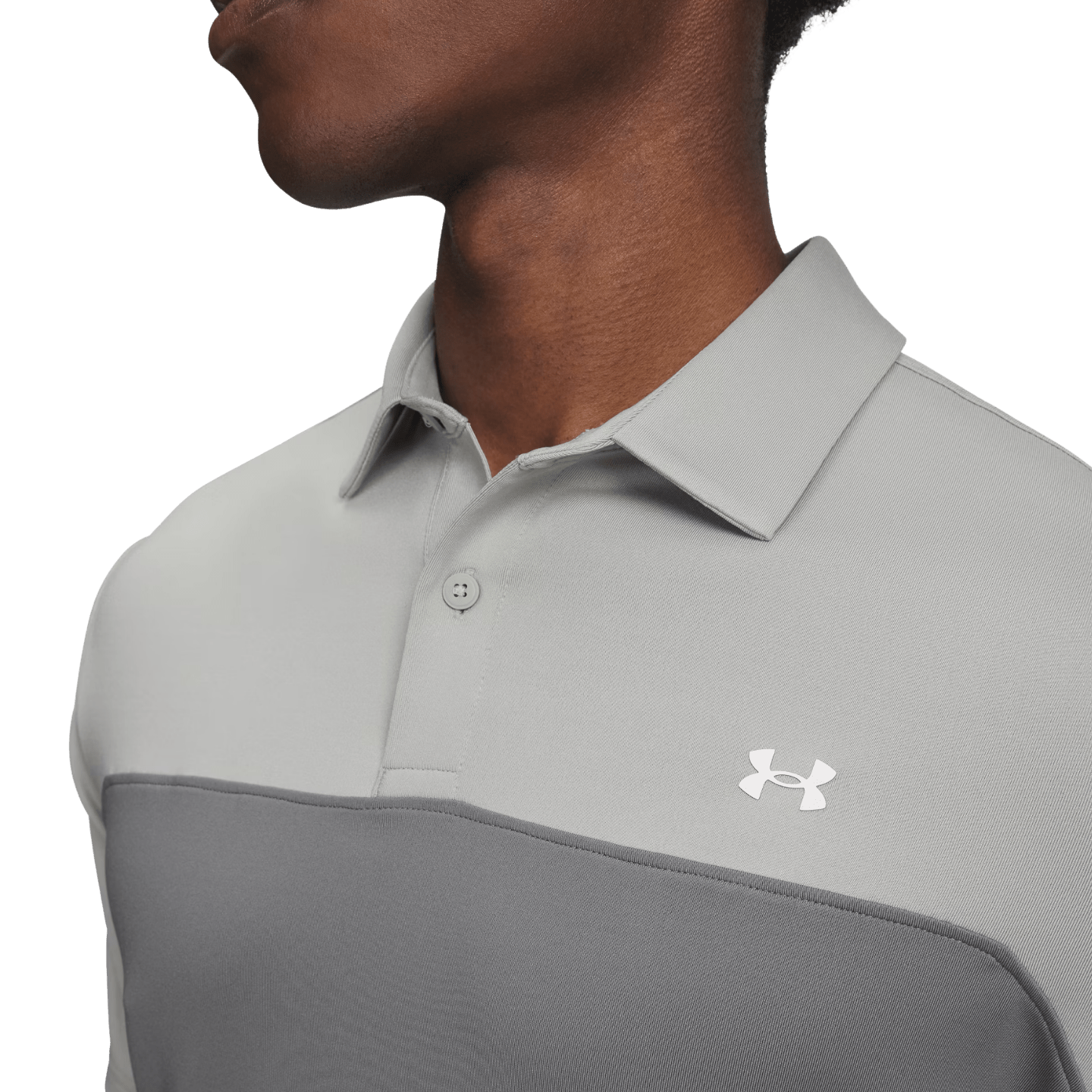 POLO UNDER ARMOUR - T2G COLORBLOCK TITANIUM CLAY GREEN WHITE - Under Armour - Golf Passion