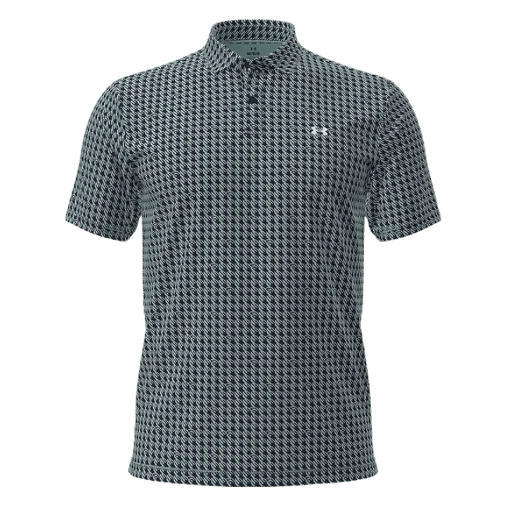 POLO UNDER ARMOUR - T2G HOUDSTOOTH DEUCES MIDNIGHT NAVY ENAMEL BLUE - Under Armour - Golf Passion