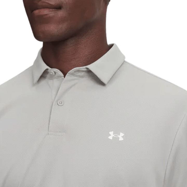 POLO UNDER ARMOUR - T2G PIQUE TITANIUM WHITE - Under Armour - Golf Passion