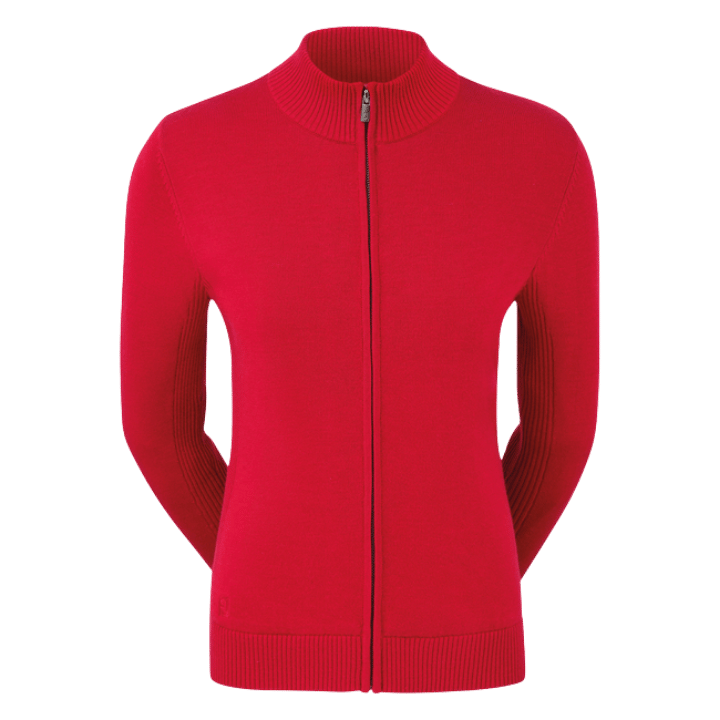 PULLS & SWEATS FOOTJOY - WMNS FULL ZIP LINED POVER RED - Golf Passion