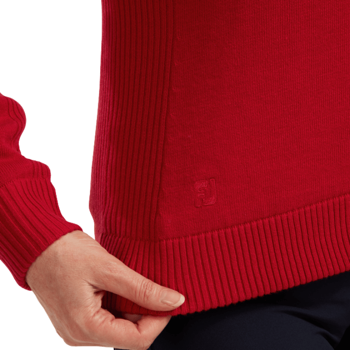 PULLS & SWEATS FOOTJOY - WMNS FULL ZIP LINED POVER RED - Golf Passion