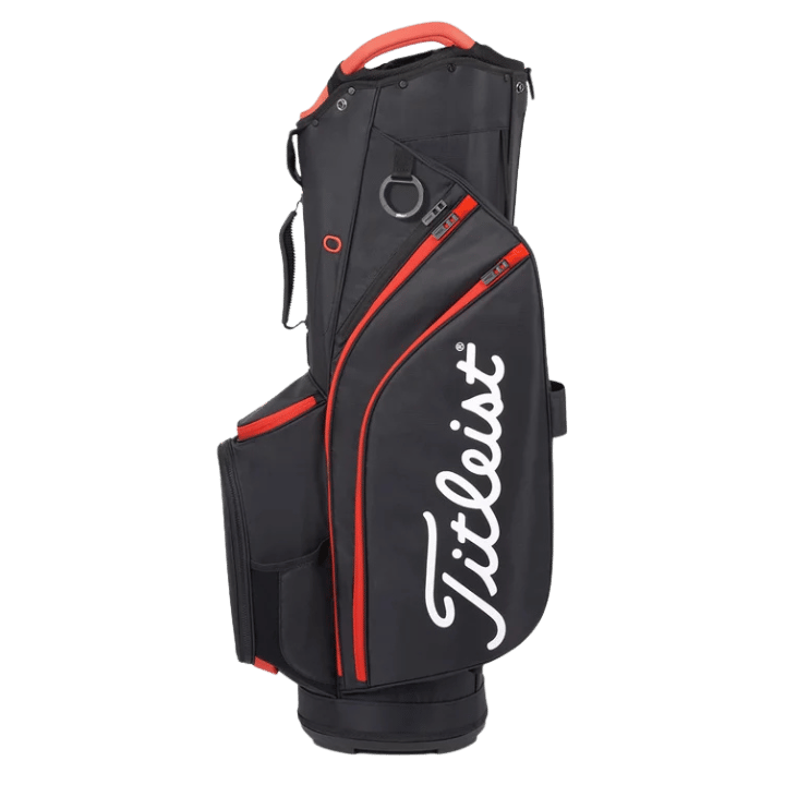 SAC CHARIOT - CART 14 BLACK BLACK RED - Golf Passion