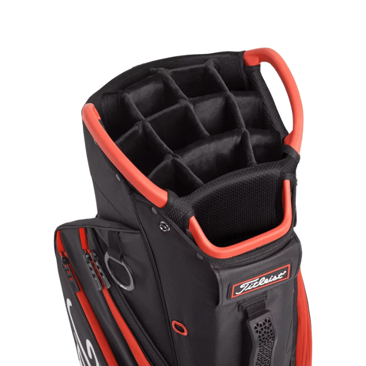 SAC CHARIOT - CART 14 BLACK BLACK RED - Golf Passion