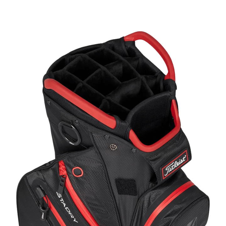 SAC CHARIOT - CART 14 STADRY BLACK BLACK RED - Golf Passion