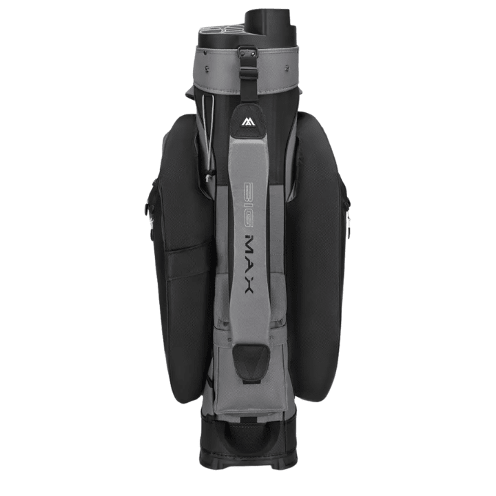 Sac chariot de golf BIG MAX Drilite Silencio 3 - face avant et poches | #color_noir/gris