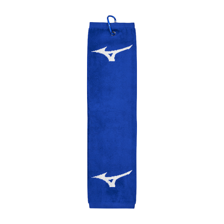 SERVIETTE MIZUNO - TRI FOLD TOWEL BLEU BLANC - Golf Passion